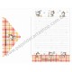 Conjunto de Papel de Carta Snoopy Detetive Antigo Hallmark Japan