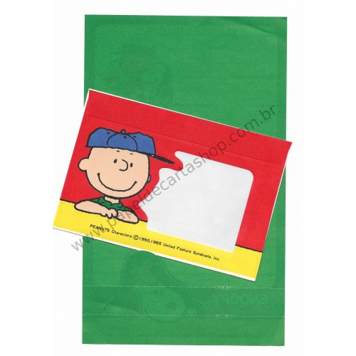 Conjunto de Papel de Carta Peanuts Antigo CVD Japan