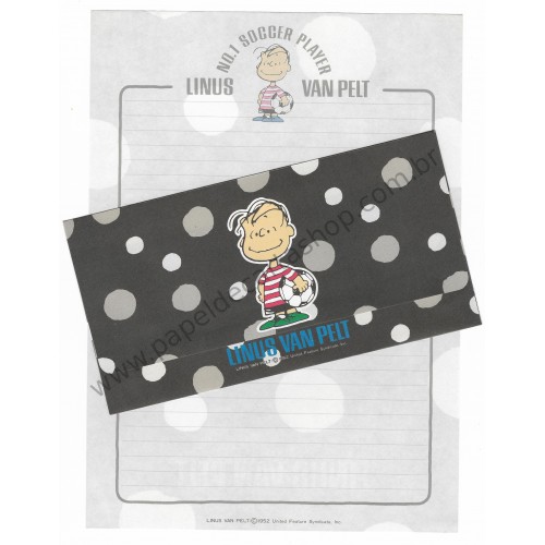 Conjunto de Papel de Carta Linus Van Pelt Antigo Peanuts Japan