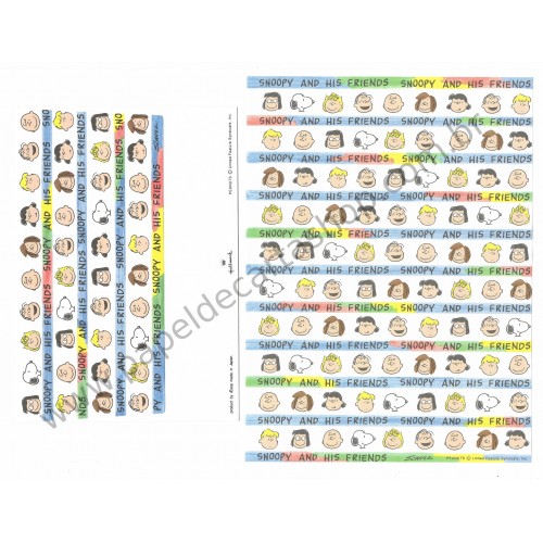 Conjunto de Papel de Carta Snoopy & Friends Colors Antigo Peanuts japan