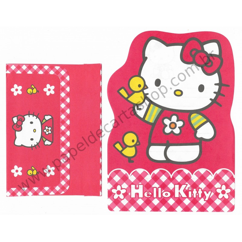 Ano 1999. Papel de Carta Hello Kitty Antigo Bird (Vintage 