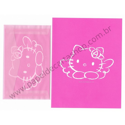 Ano 2002. Conjunto de Papel de Carta Hello Kitty CRS Questina Sanrio