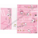 Conjunto de Papel de Carta Snoopy Music RS Antigo Peanuts Hallmark