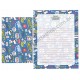 Kit 4 Conjuntos de Papéis de Carta Snoopy the Masked Marvel Blue Peanuts