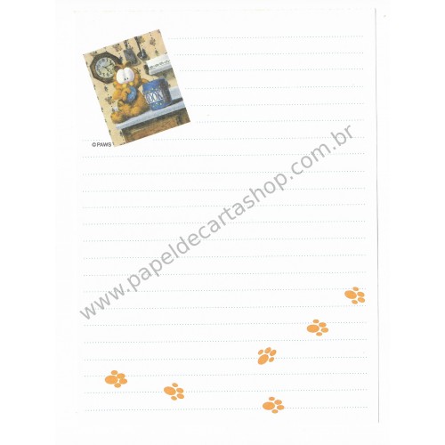 Papel de Carta Garfield Cookies - Paws