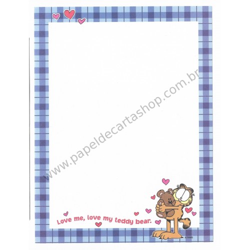 Papel de Carta Garfield Love My Teddy Bear - Paws