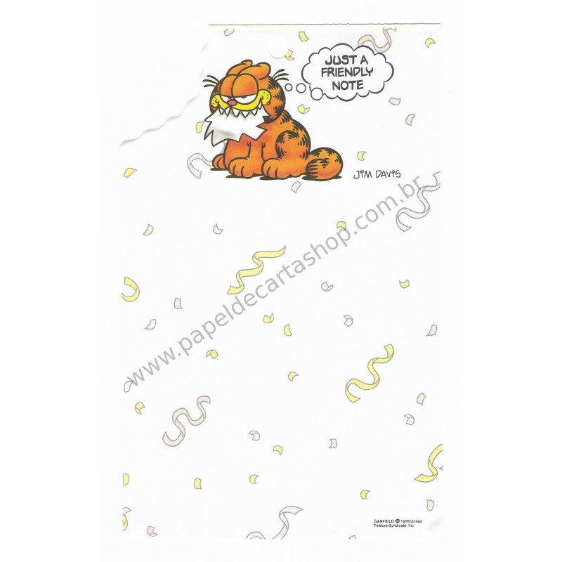 Papel de Carta Garfield Bite 1 - Paws