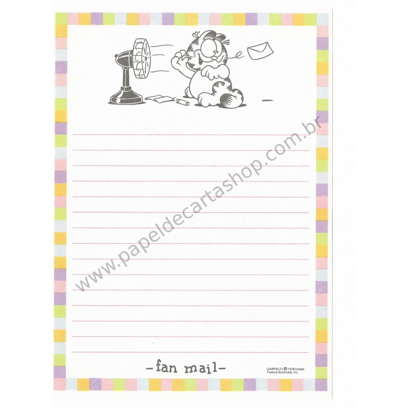 Papel de Carta Garfield Fan Notes - Paws