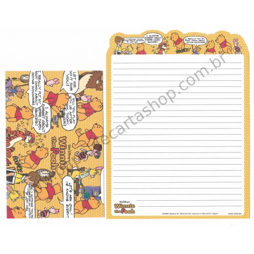 Kit 2 Conjuntos de Papéis de Carta Disney Winnie the Pooh CLA Kamio