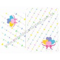 Ano 1984. Conjunto de Papel de Carta Heart Fashion Folio Sanrio