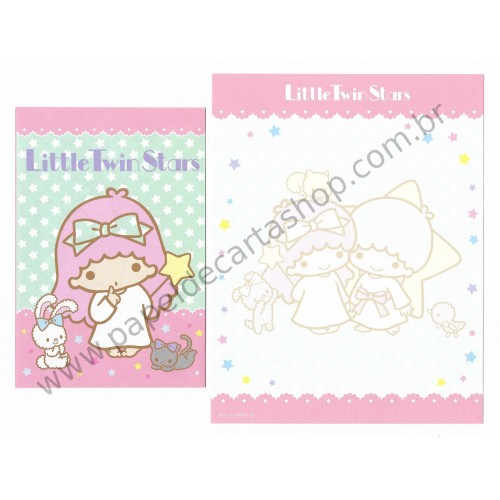 Ano 2014. Conjunto de Papel de Carta Little Twin Stars VDA1 Sanrio