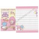 Ano 2009. Conjunto de Papel de Carta Little Twin Stars K2 Sanrio