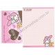 Ano 2014. Kit 4 Conjuntos de Papel de Carta My Melody A Sweet Smile Sanrio