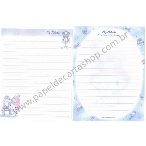 Ano 2015. Kit 2 Conjuntos de Papel de Carta My Melody Best Little Friend Sanrio