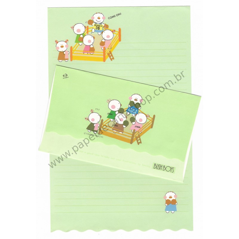 Conjunto de Papel de Carta Antigo Bush Boys Tomboy Kokuyo Japan