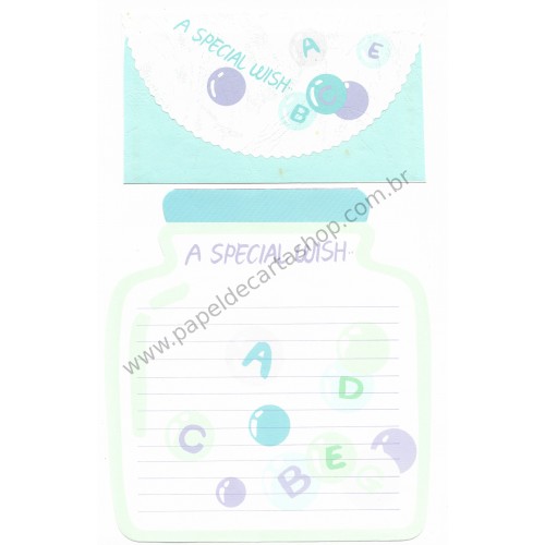 Conjunto de Papel de Carta Antigo A Special Wish Japan