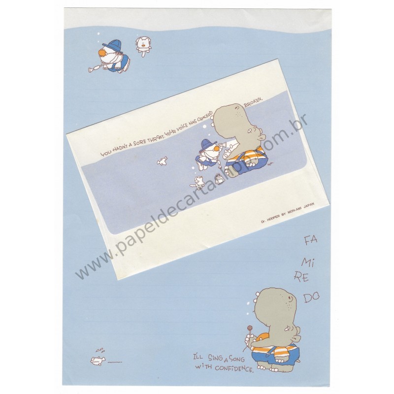 Conjunto de Papel de Carta Antigo Dr Hooper Mon Ami Japan