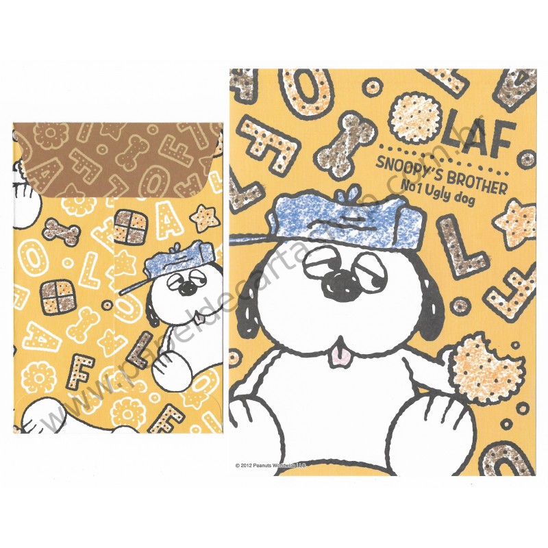 Ano 2012. Papel de Carta Snoopy and Olaf Peanuts Delfino