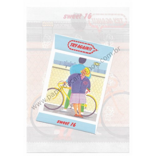 Conjunto de Papel de Carta Antigo Sweet 16 Try Again Venice Japan