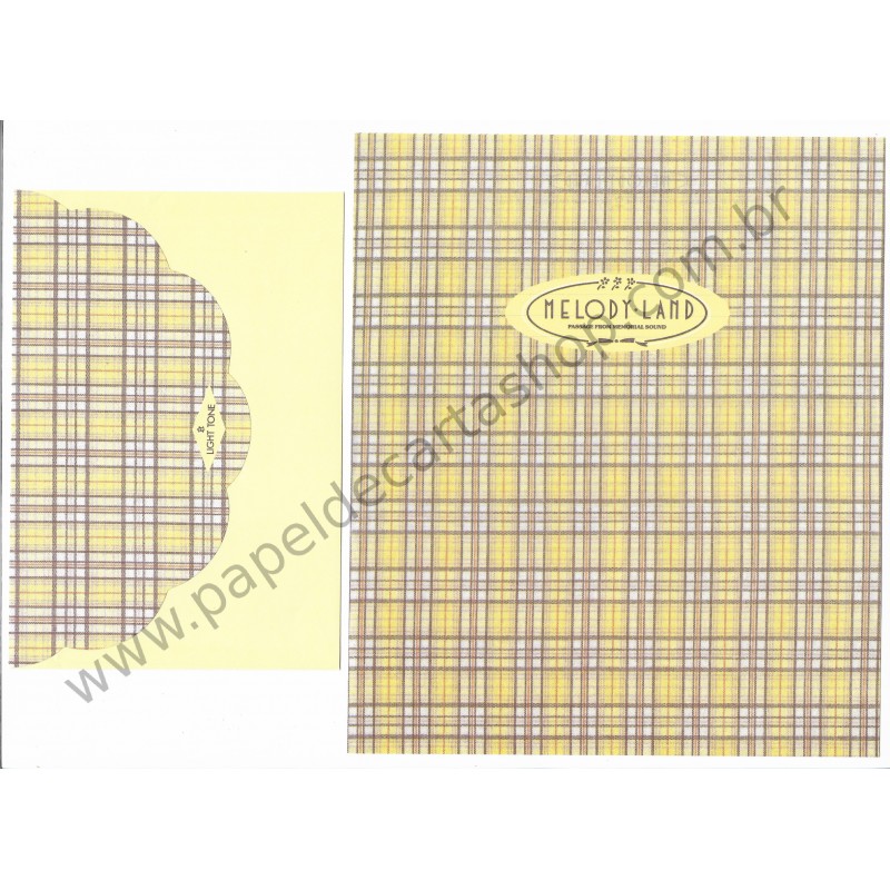 Conjunto de Papel de Carta Antigo Melody Land Light Tone Japan