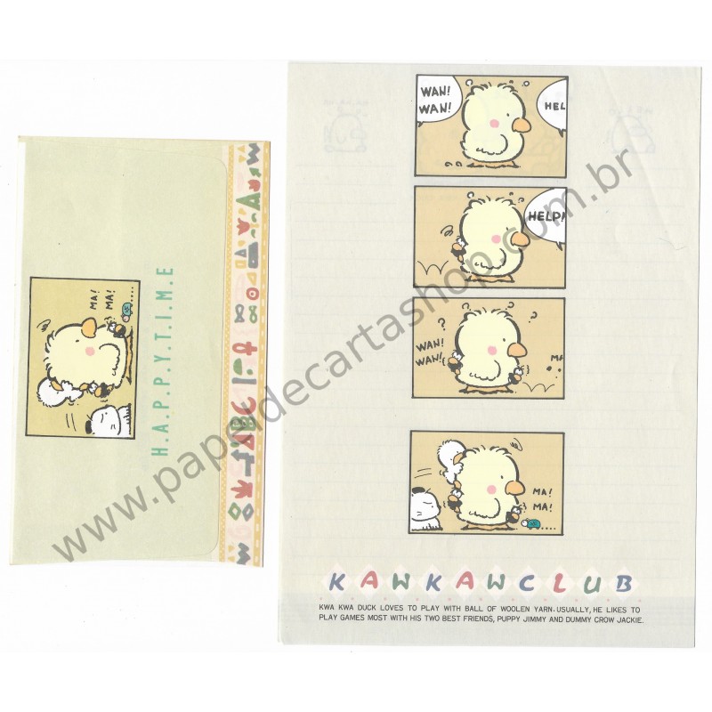 Conjunto de Papel de Carta Antigo (Vintage) Kawkawclub