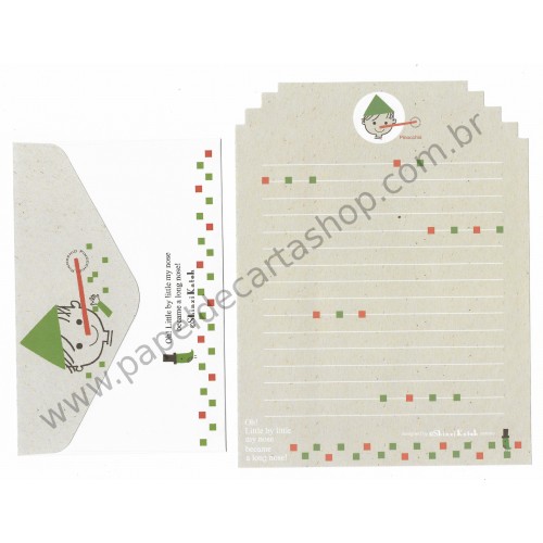 Conjunto de Papel de Carta Pinocchio Shinzi Katoh