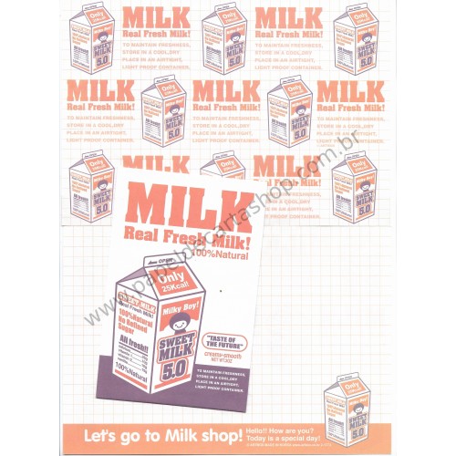 Conjunto de Papel de Carta Milk Artbox Korea