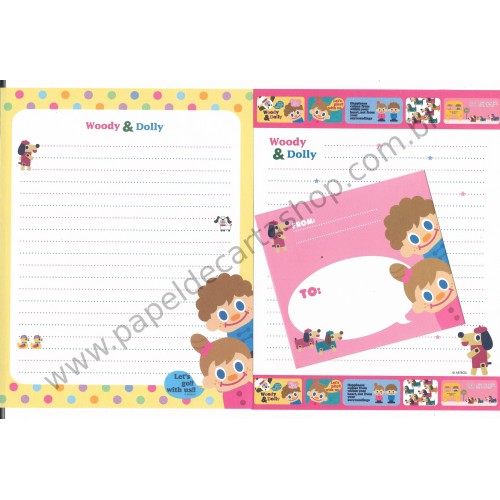 Conjunto de Papel de Carta Woody & Dolly Artbox Korea