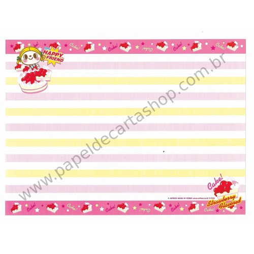 Papel de Carta Cake Strawberry Flavored Artbox Korea