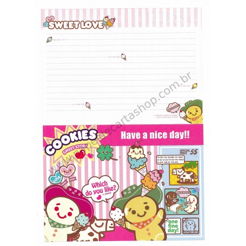 Papel de Carta Cookies Sweet Story Artbox Korea