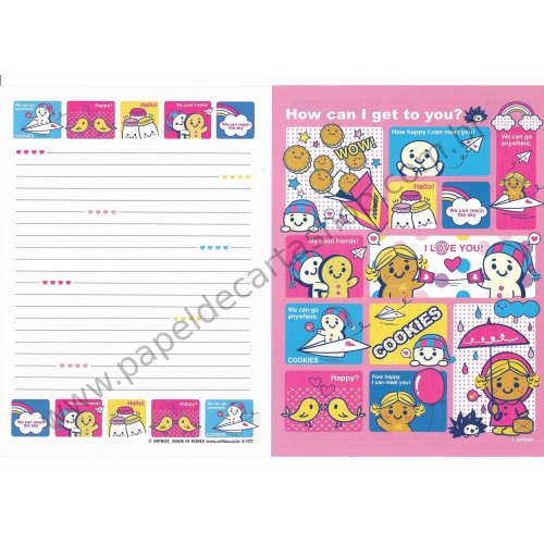 Papel de Carta Cookies Artbox Korea