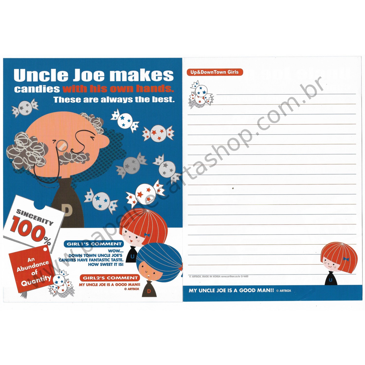 Papel de Carta AVULSO UNCLE JOE - Art-Box Korea