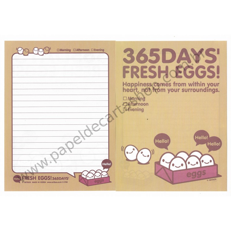 Papel de Carta Fresh Eggs Artbox Korea