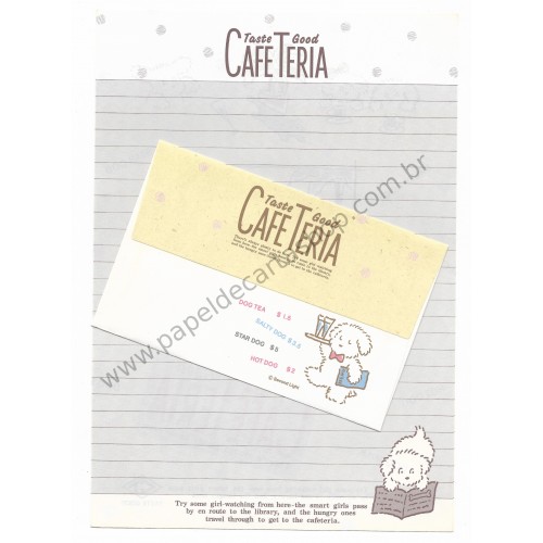 Conjunto de Papel de Carta Antigo Cafeteria Japan