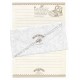 Conjunto de Papel de Carta Antigo Bear Brown Hearty Heart Japan