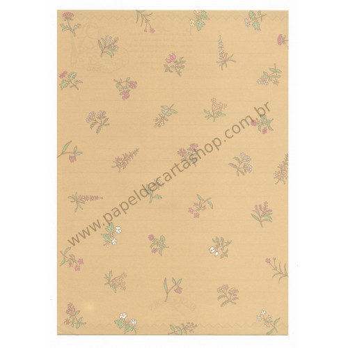 Conjunto de Papel de Carta Antigo Bear Brown Hearty Heart Japan