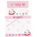 Ano 2004. Conjunto de Papel de Carta Hello Kitty Cup Sanrio