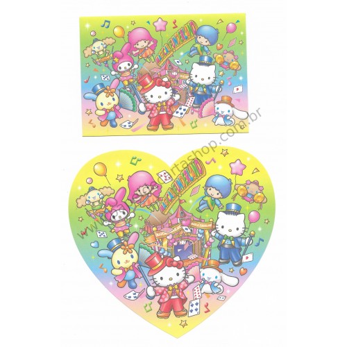 Ano 2005. Conjunto de Papel de Carta Sanrio Magical Funderland