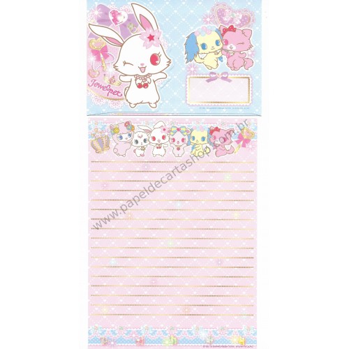 Ano 2013. Conjunto de Papel de Carta Jewelpet CAZ Sanrio