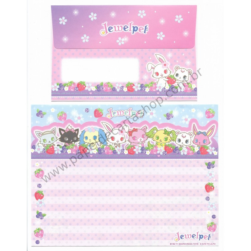 Ano 2011. Conjunto de Papel de Carta Jewelpet Dupla Sanrio