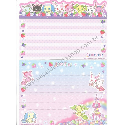 Ano 2011. Conjunto de Papel de Carta Jewelpet Dupla Sanrio