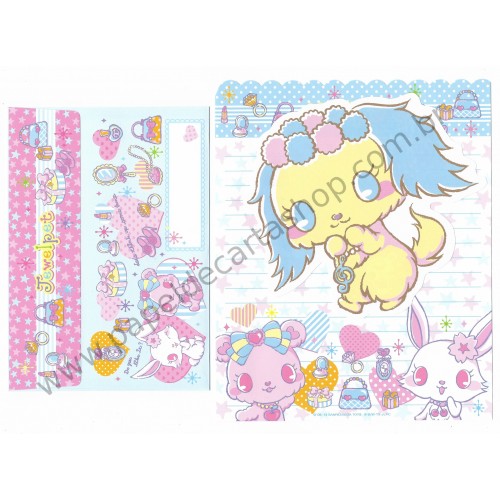 Ano 2013. Conjunto de Papel de Carta Jewelpet Glittering (CAZ) Sanrio