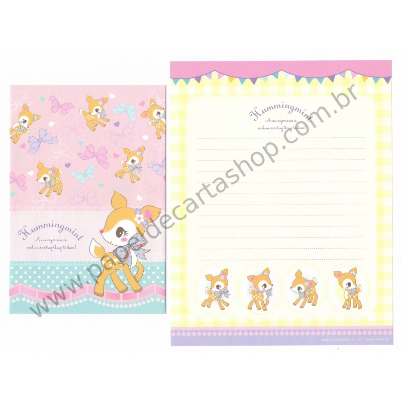 Ano 2016. Kit 2 Conjuntos de Papel de Carta Hummingmint Sanrio