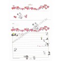 Conjunto de Papel de Carta Snoopy CBR Heart Antigo Hallmark japan