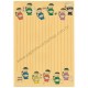 Conjunto de Papel de Carta Antigo Bichinhos Midori Japan