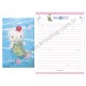 Ano 1998. Conjunto de Papel de Carta Hello Kitty Mermaid3 Sanrio