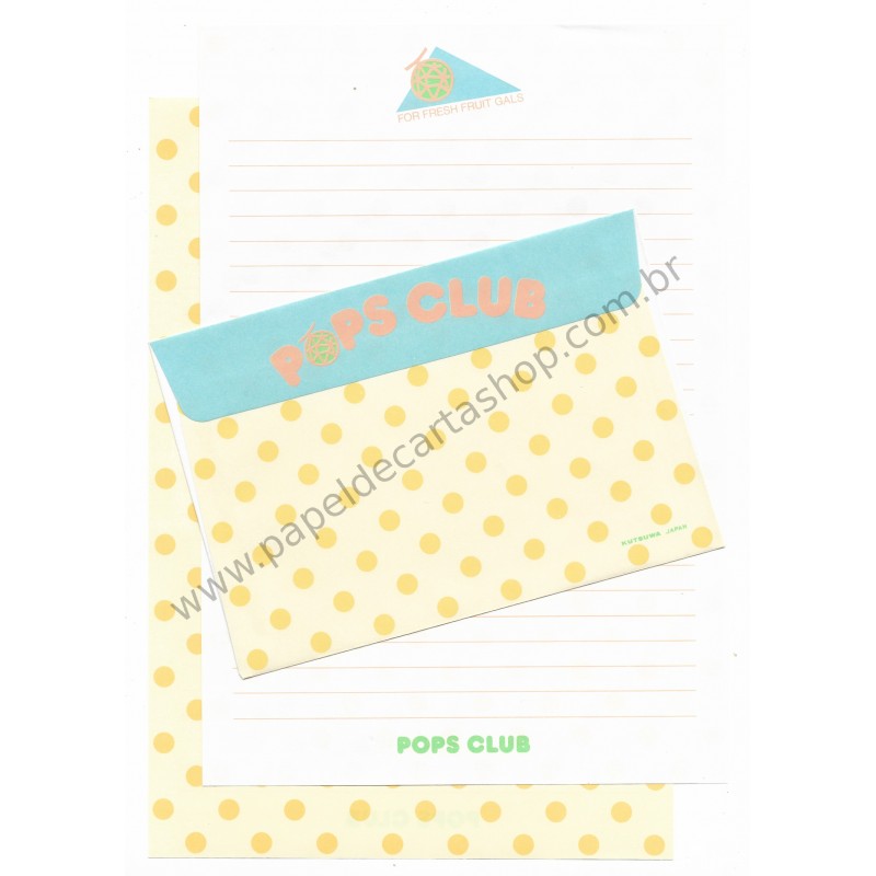 Conjunto de Papel de Carta Antigo Pops Club Melon