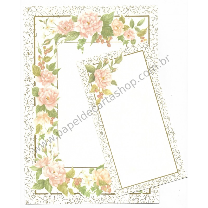 Conjunto de Papel de Carta Antigo (Vintage) Roses