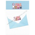 Conjunto de Papel de Carta Antigo Bus Stop Japan