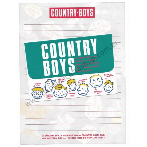 Capa & Conjunto de Papel de Carta Antigo BL Country Boys Japan